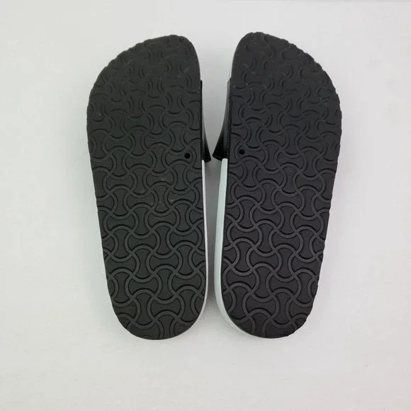 Juicy Couture Womens Size 8 Black White Slip On Casual Slide Sandals - Picture 8 of 11